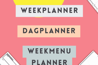 Gratis downloadbare planners mamabudget.nl week weekmenu dagplanner