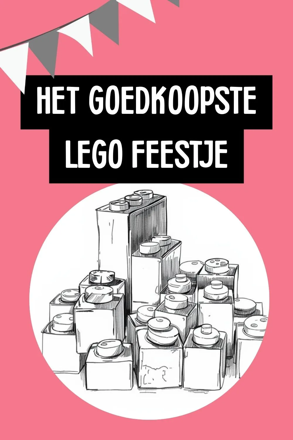 het goedkoopste lego feestje, plastic bouwstenen kinderfeestje